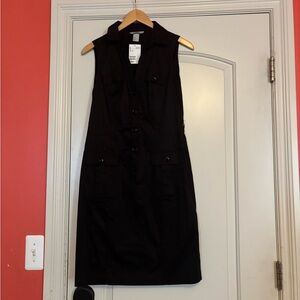 H&M Women’s Size 8 Sleeveless Utility Style Button Down Shirt Dress. NWT!